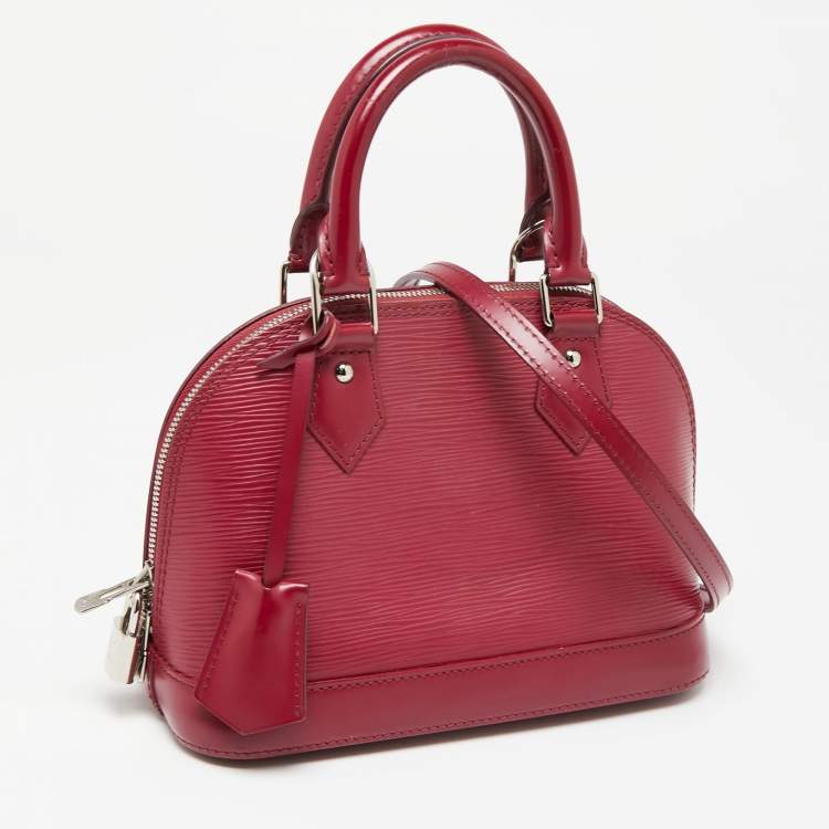 Pre Owned Louis Vuitton Fuchsia Epi Leather Alma BB Bag