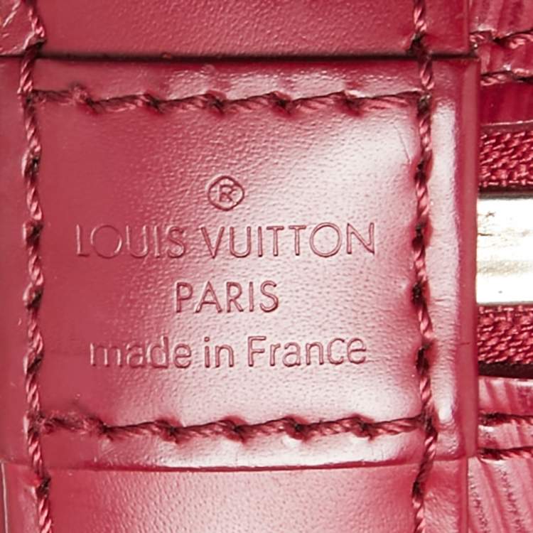 Pre Owned Louis Vuitton Fuchsia Epi Leather Alma BB Bag