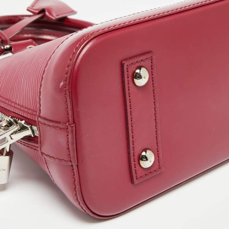 Pre Owned Louis Vuitton Fuchsia Epi Leather Alma BB Bag