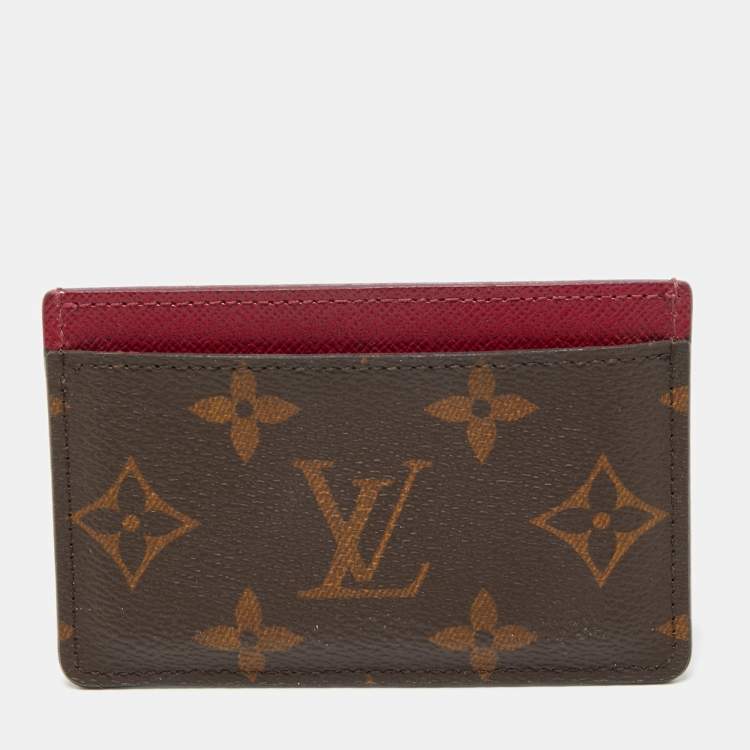 Louis Vuitton Monogram Canvas Fuchsia Card Holder - Yoogi's Closet