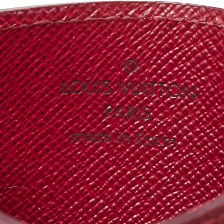 Pre Owned Louis Vuitton Fuchsia Monogram Canvas Card Holder