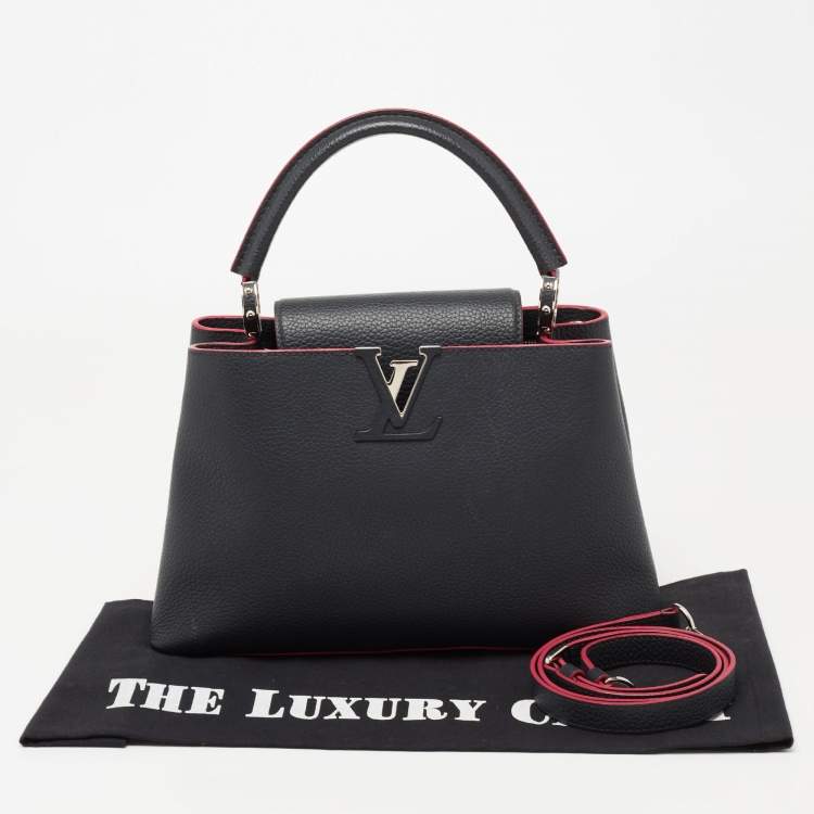 مملوكة مسبقًا Louis Vuitton Black Leather Capucines MM Bag