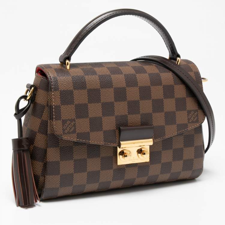 Pre Owned Louis Vuitton Damier Ebene Canvas Croisette Bag