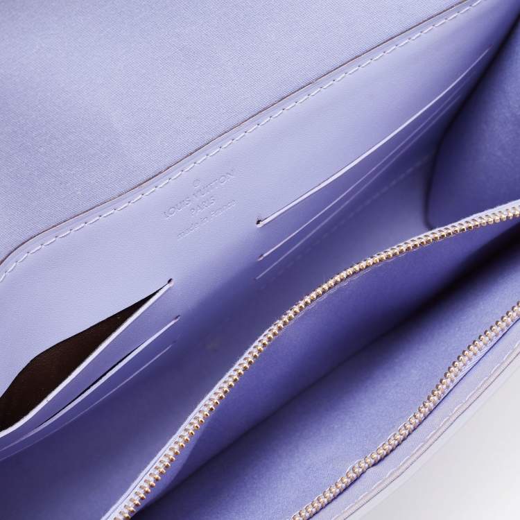 Pre Owned Louis Vuitton Lilac Monogram Vernis Ana Clutch Bag