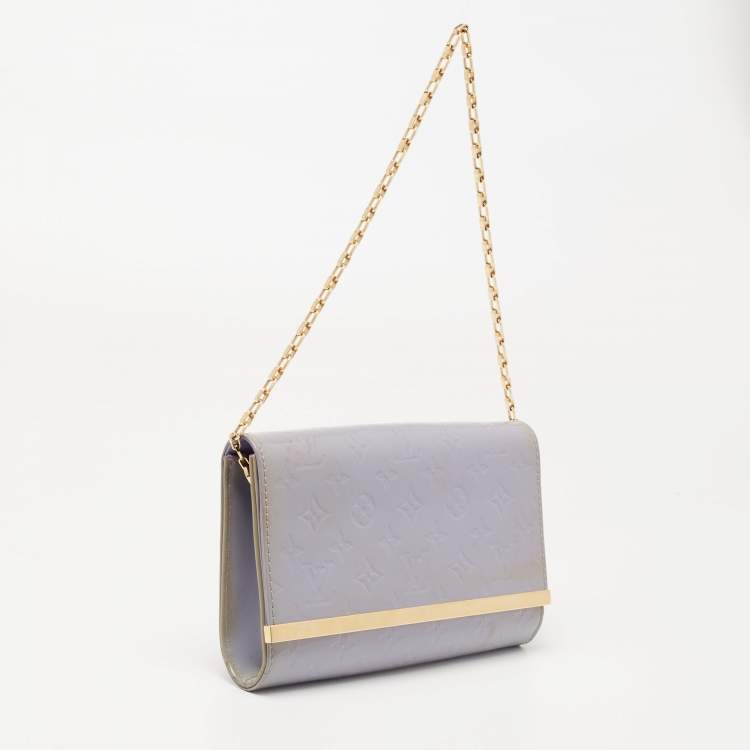 Pre Owned Louis Vuitton Lilac Monogram Vernis Ana Clutch Bag