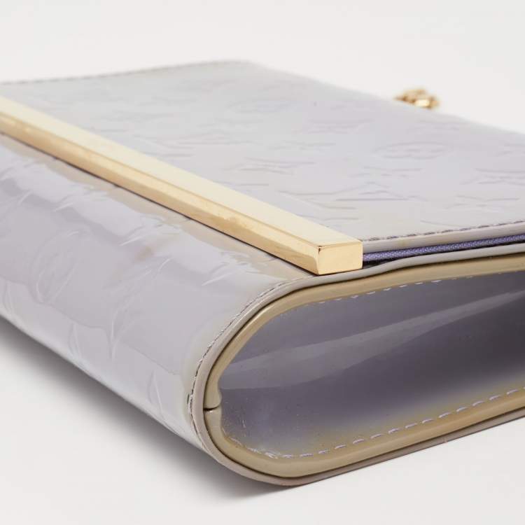 Pre Owned Louis Vuitton Lilac Monogram Vernis Ana Clutch Bag