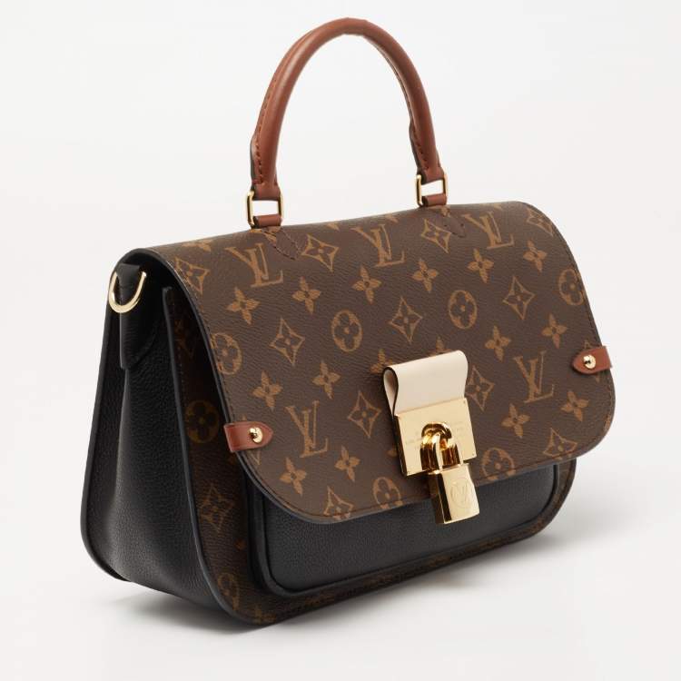 Pre Owned Louis Vuitton Brown/Black Monogram Canvas and Leather Vaugirard Bag