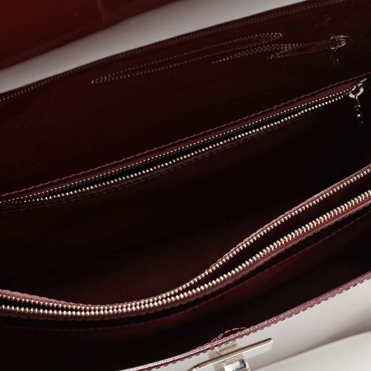 Pre Owned Louis Vuitton Burgundy Epi Leather Sevigne GM Bag