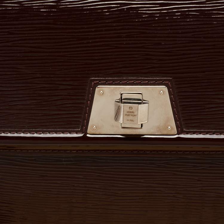 Pre Owned Louis Vuitton Burgundy Epi Leather Sevigne GM Bag