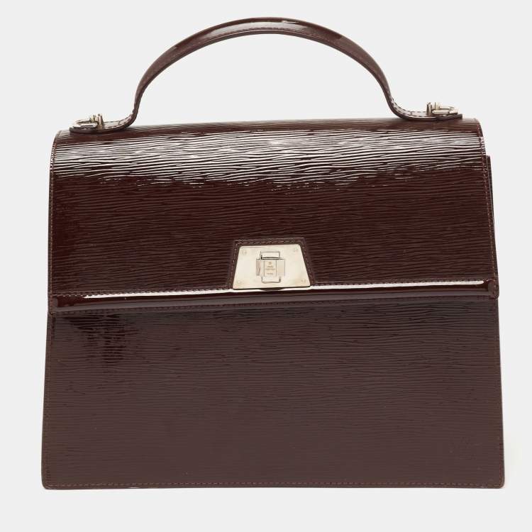 Pre Owned Louis Vuitton Burgundy Epi Leather Sevigne GM Bag
