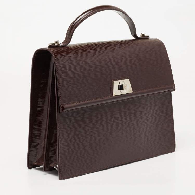 Pre Owned Louis Vuitton Burgundy Epi Leather Sevigne GM Bag