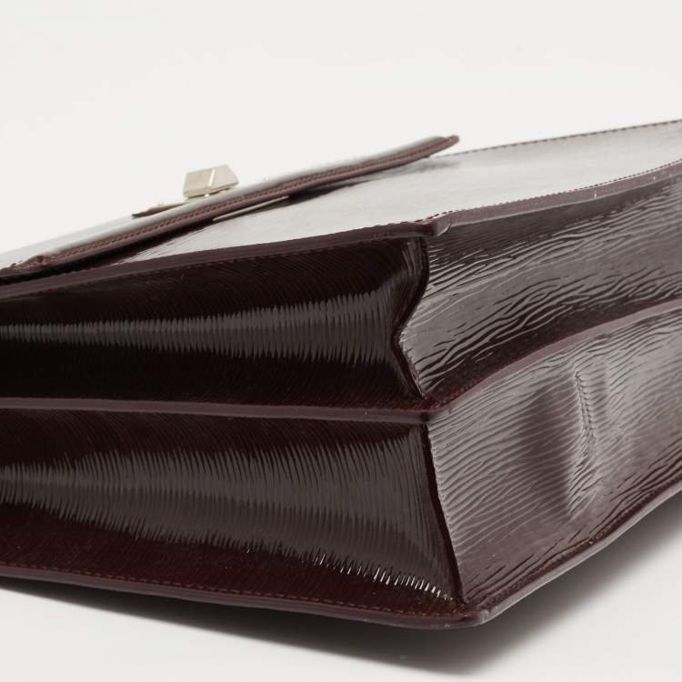 Pre Owned Louis Vuitton Burgundy Epi Leather Sevigne GM Bag