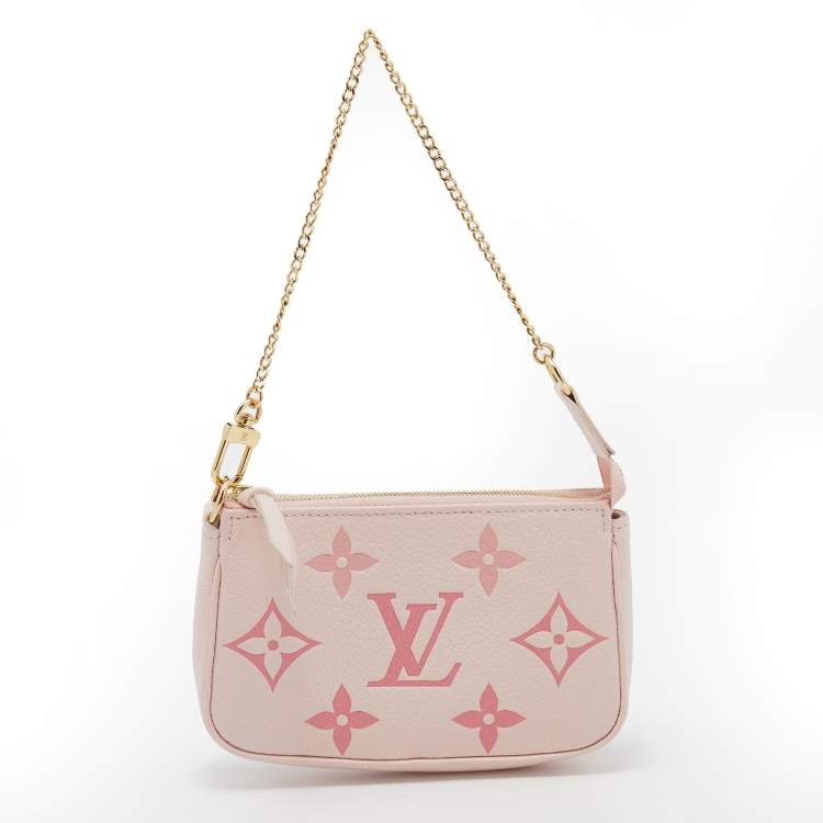 Louis Vuitton Pink Monogram Empreinte Leather Mini Pochette Accessories  Louis Vuitton