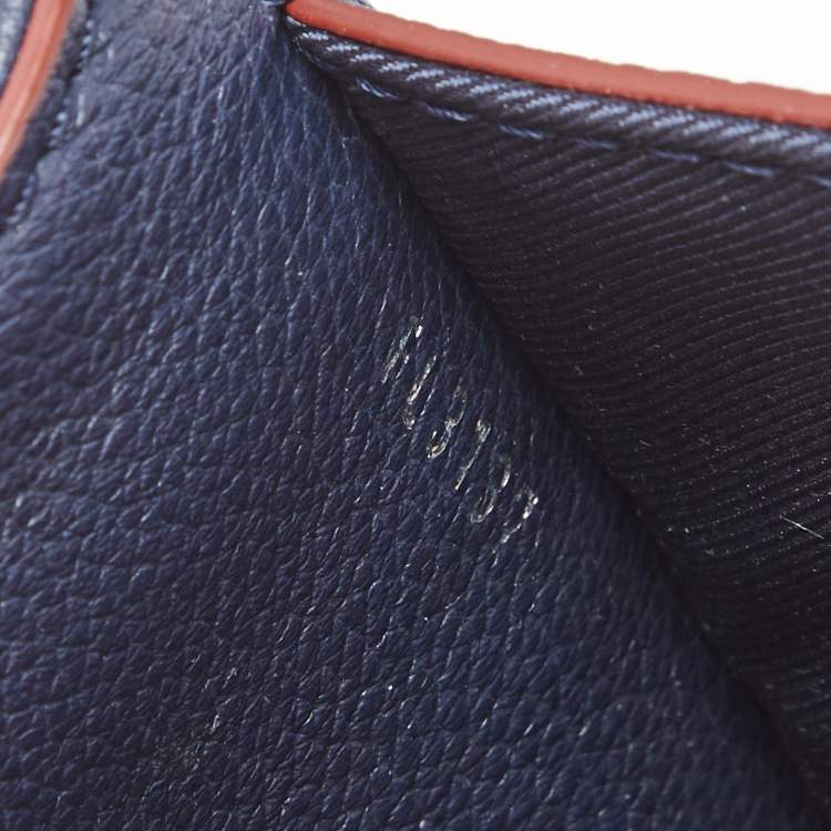 Pre Owned Louis Vuitton Navy Blue Leather Lockme II BB Bag