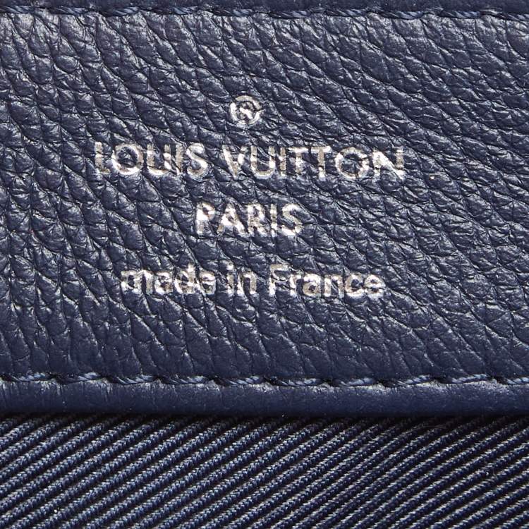 Pre Owned Louis Vuitton Navy Blue Leather Lockme II BB Bag