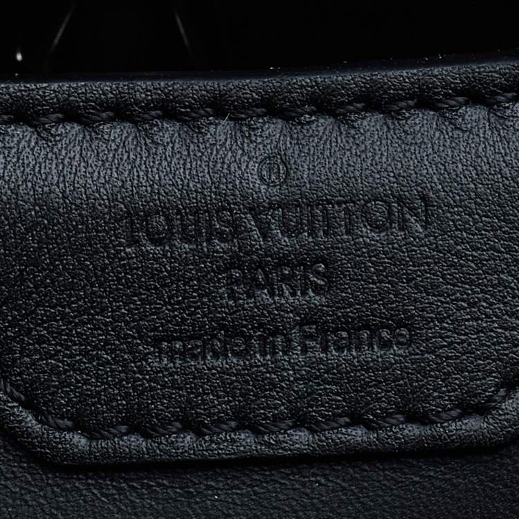 Pre Owned Louis Vuitton Black Leather Blossom Capucines PM Bag
