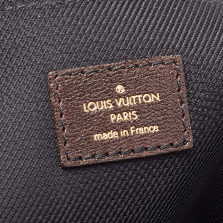 Pre Owned Louis Vuitton Espresso Monogram Suede Limited Edition Irene Bag