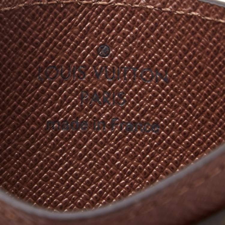 Pre Owned Louis Vuitton Brown Monogram Canvas Card Holder