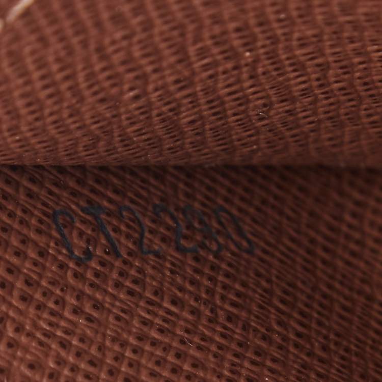 Pre Owned Louis Vuitton Brown Monogram Canvas Card Holder