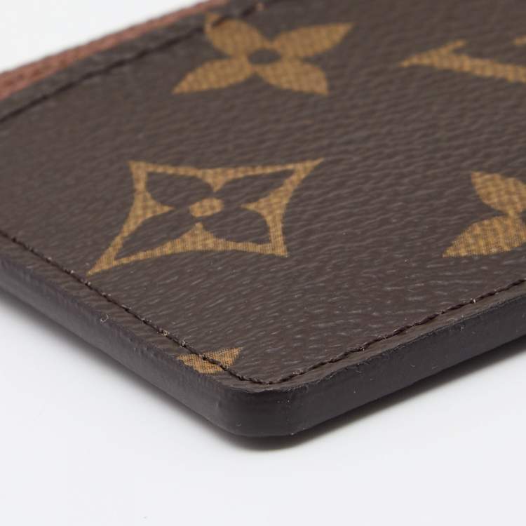 Pre Owned Louis Vuitton Brown Monogram Canvas Card Holder