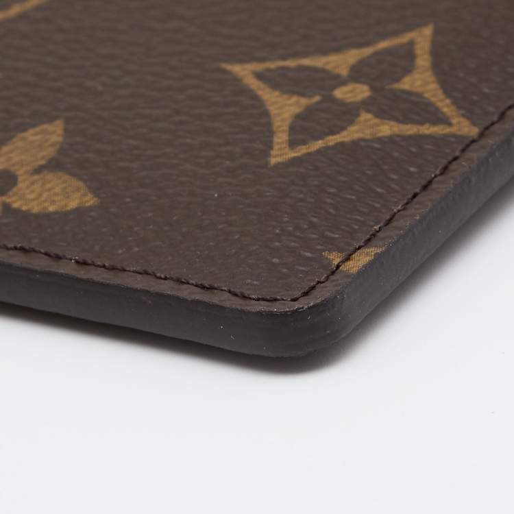 Pre Owned Louis Vuitton Brown Monogram Canvas Card Holder