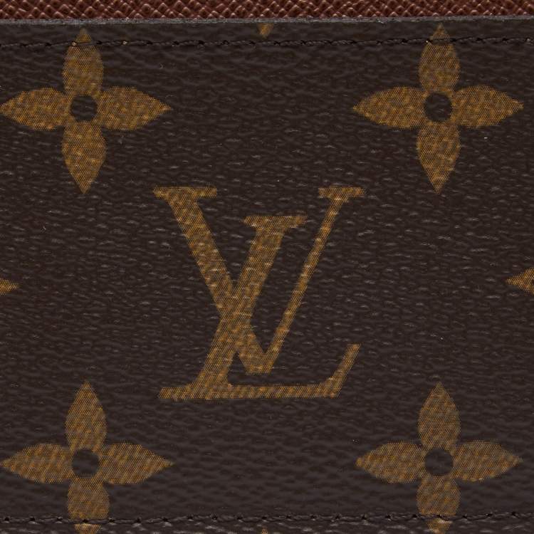 Pre Owned Louis Vuitton Brown Monogram Canvas Card Holder