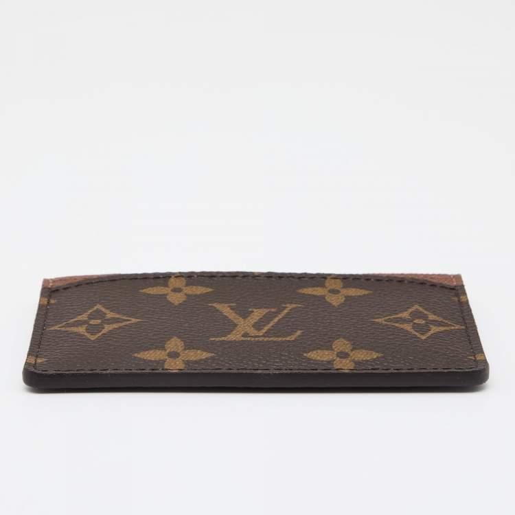 Pre Owned Louis Vuitton Brown Monogram Canvas Card Holder