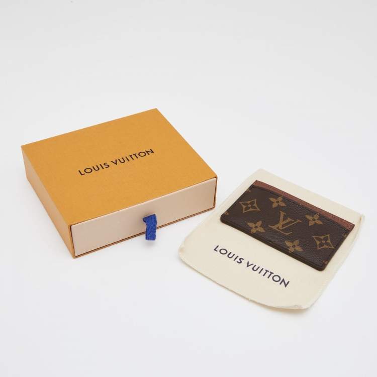 Pre Owned Louis Vuitton Brown Monogram Canvas Card Holder