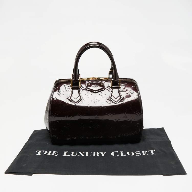 Pre Owned Louis Vuitton Amarante Monogram Vernis Montana Bag