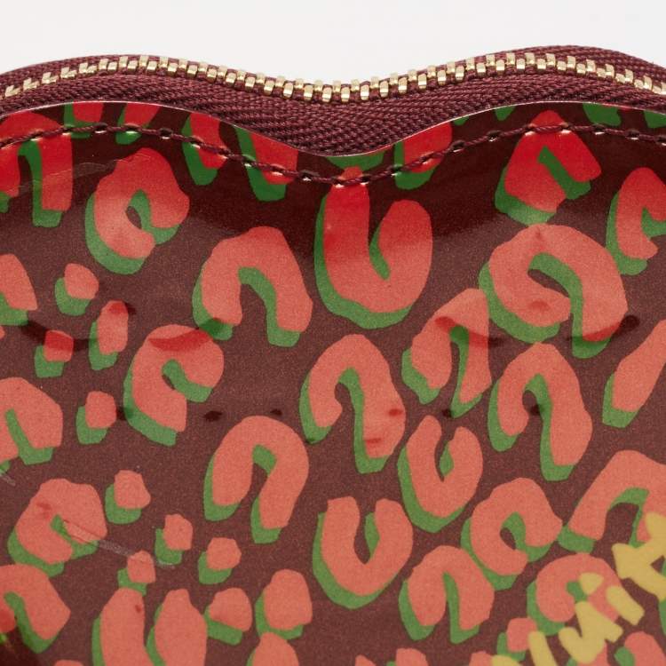 Pre Owned Louis Vuitton Vernis Leather Limited Edition Stephen Sprouse Heart Coin Purse