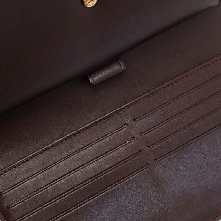Pre Owned Louis Vuitton Amarante Monogram Vernis Sarah Wallet