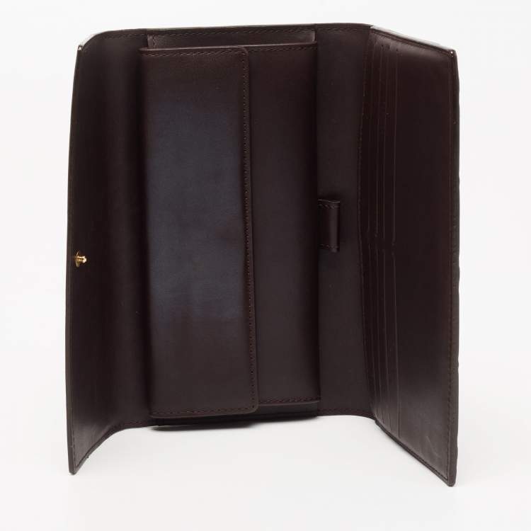 Pre Owned Louis Vuitton Amarante Monogram Vernis Sarah Wallet