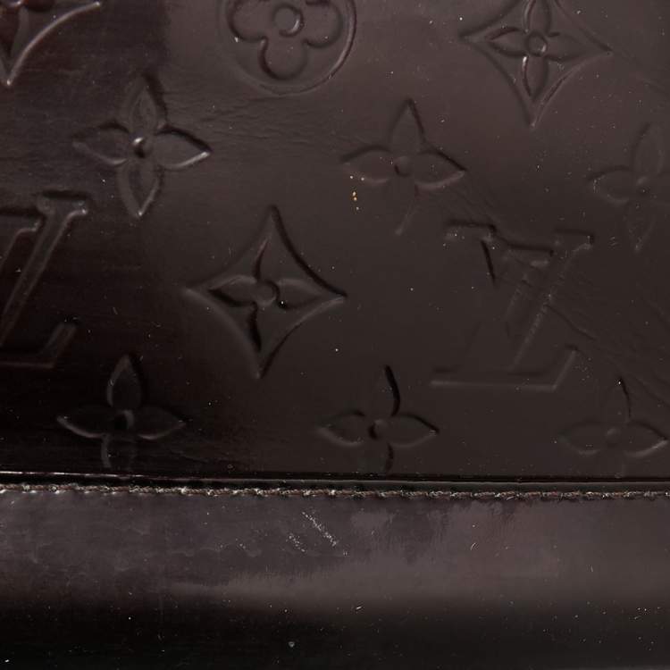 Pre Owned Louis Vuitton Amarante Monogram Vernis Alma GM Bag