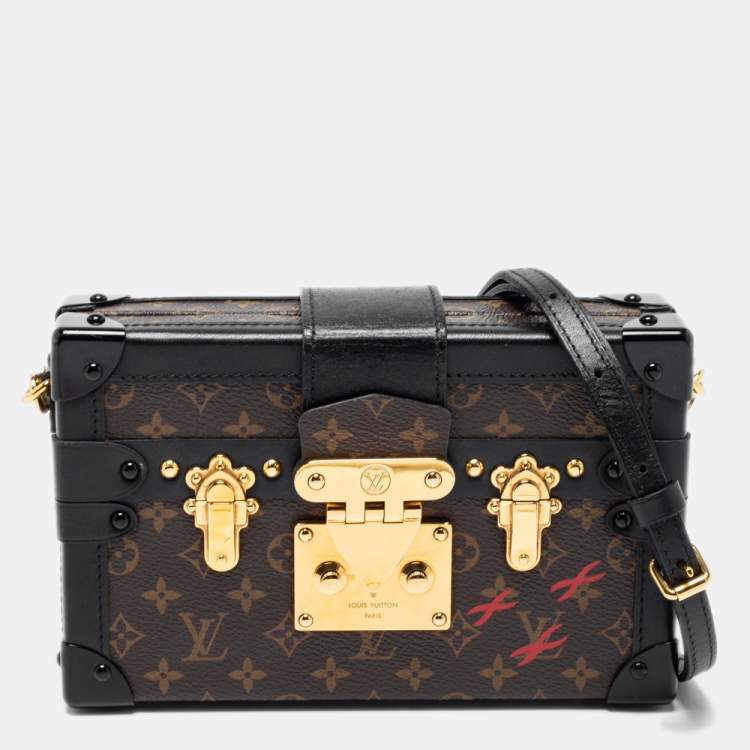 Louis Vuitton Petite Malle Monogram Black/Brown in Canvas with Gold-tone -  US