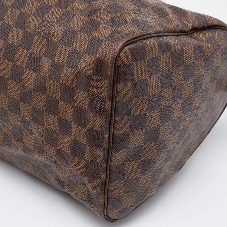 Pre Owned Louis Vuitton Damier Ebene Canvas Speedy 35 Bag