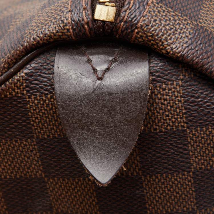 Pre Owned Louis Vuitton Damier Ebene Canvas Speedy 35 Bag