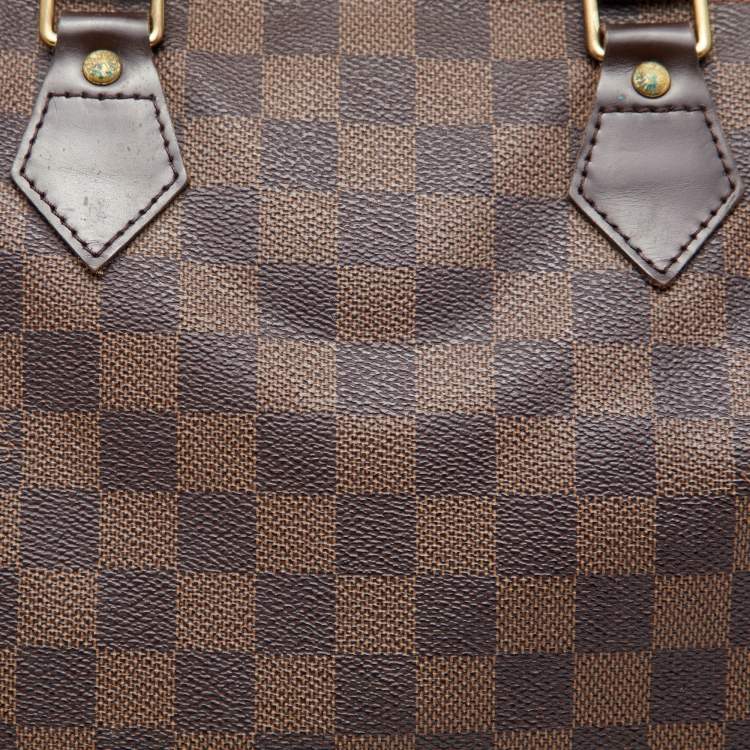 Pre Owned Louis Vuitton Damier Ebene Canvas Speedy 35 Bag