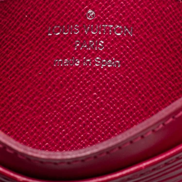 Pre Owned Louis Vuitton Pondichery Pink Epi Leather Card Holder