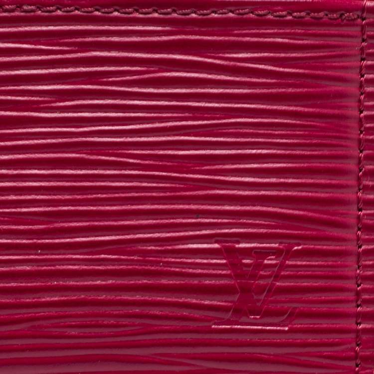 Pre Owned Louis Vuitton Pondichery Pink Epi Leather Card Holder
