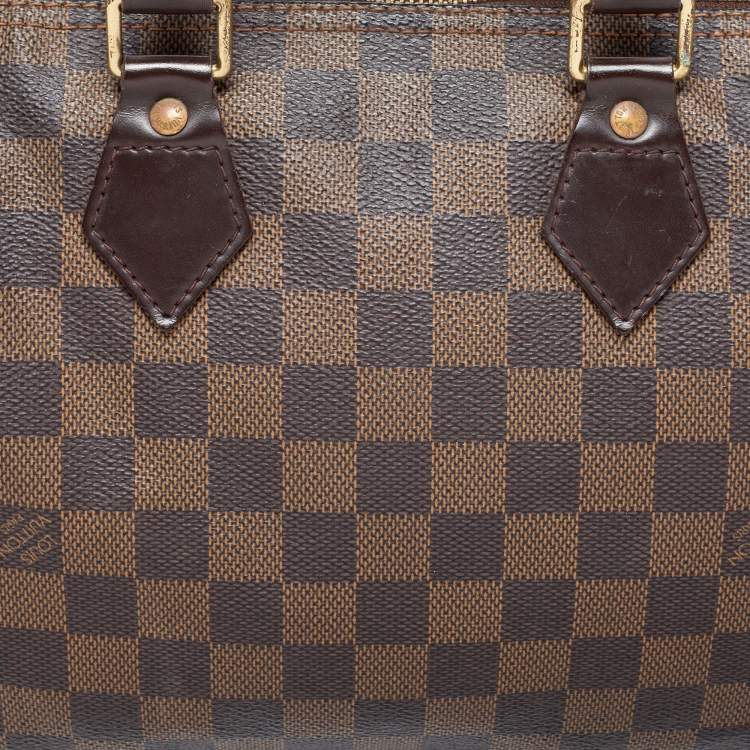 Pre Owned Louis Vuitton Damier Ebene Canvas Speedy 25 Bag