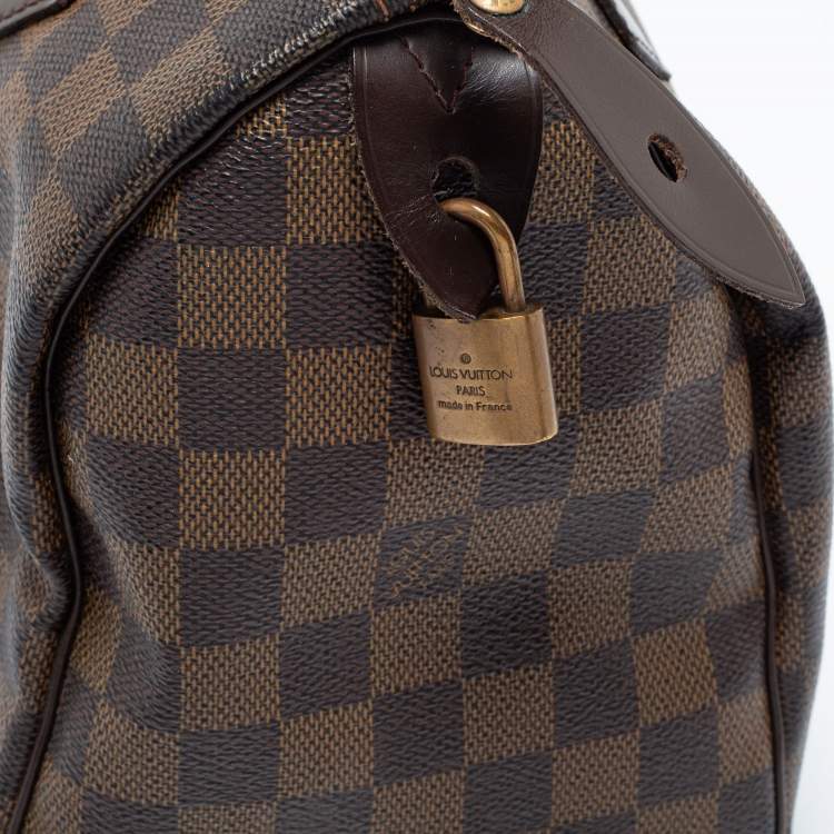 Pre Owned Louis Vuitton Damier Ebene Canvas Speedy 25 Bag