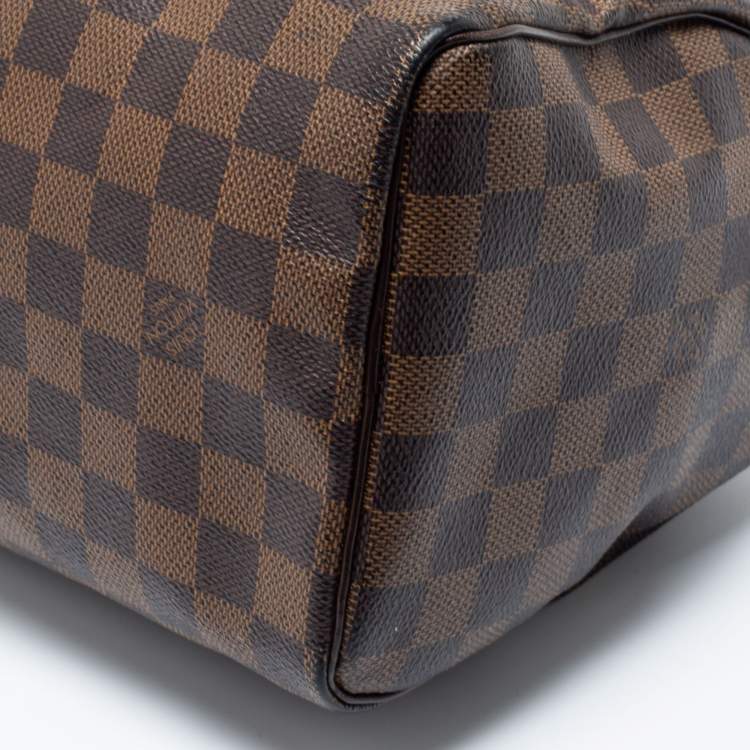 Pre Owned Louis Vuitton Damier Ebene Canvas Speedy 25 Bag