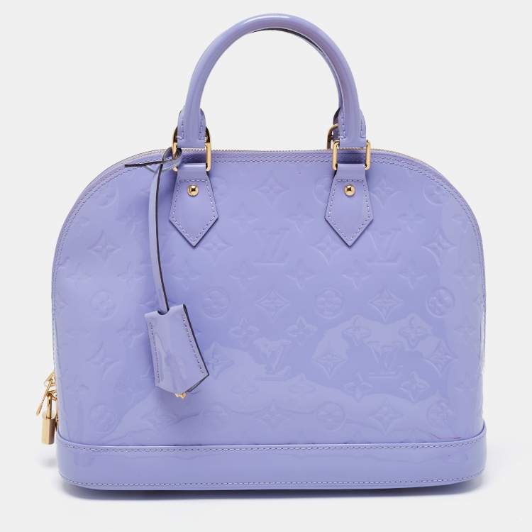 Handbags Louis Vuitton Purple Amarante Monogram Vernis Alma GM Bag