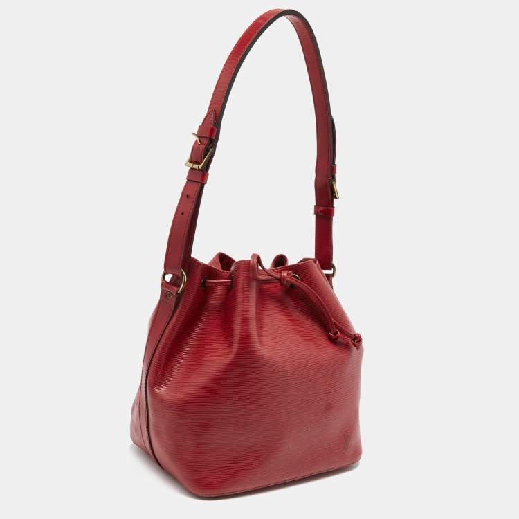 Pre Owned Louis Vuitton Red Epi Leather Petit Noe Bag