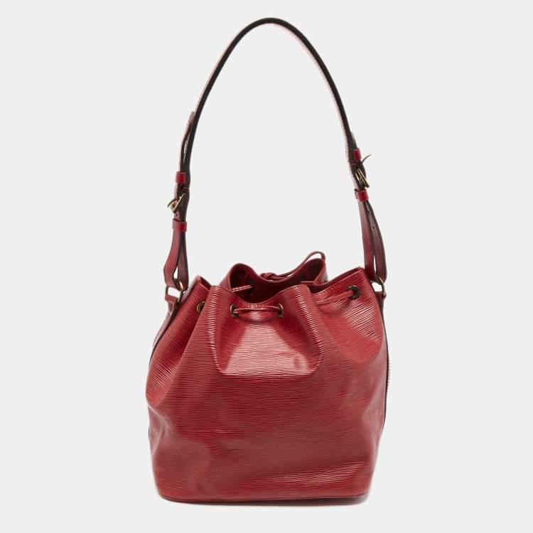 Pre Owned Louis Vuitton Red Epi Leather Petit Noe Bag