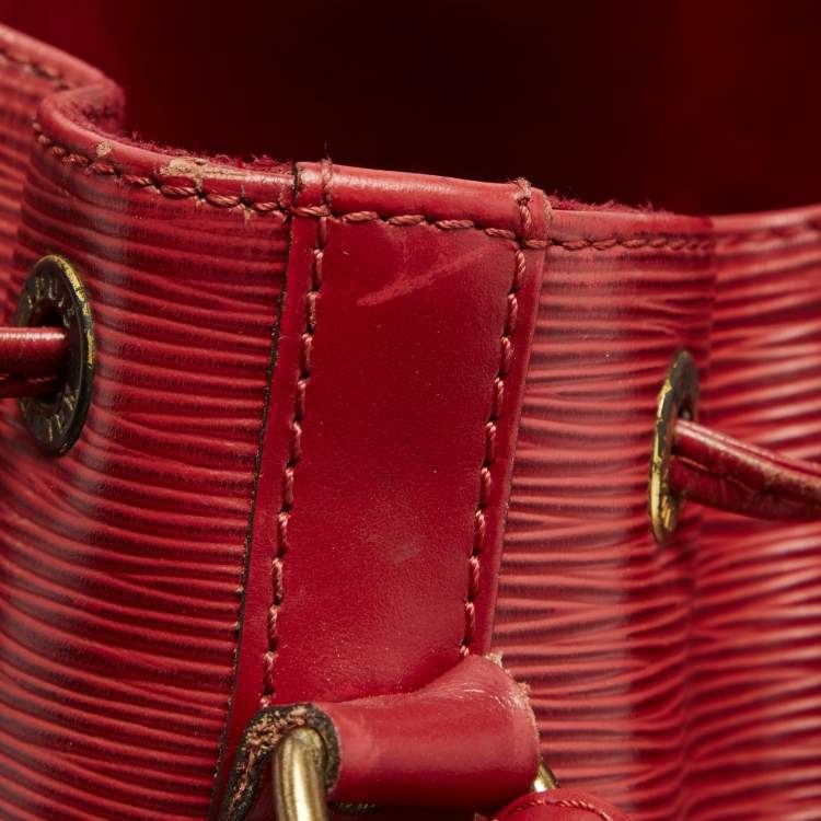 Pre Owned Louis Vuitton Red Epi Leather Petit Noe Bag
