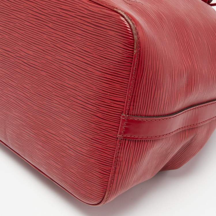 Pre Owned Louis Vuitton Red Epi Leather Petit Noe Bag