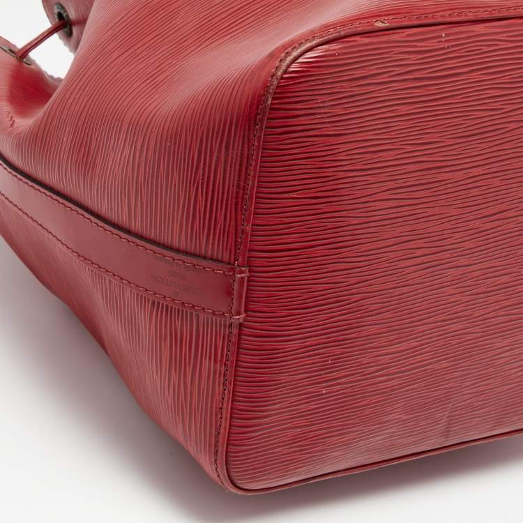 Pre Owned Louis Vuitton Red Epi Leather Petit Noe Bag