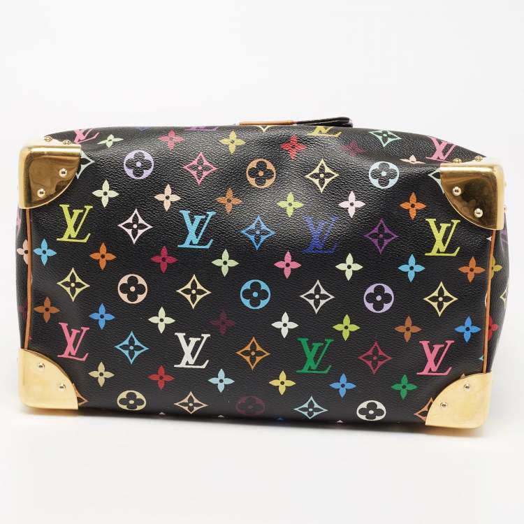 Pre Owned Louis Vuitton Black Monogram Multicolore Canvas Speedy 30 Bag