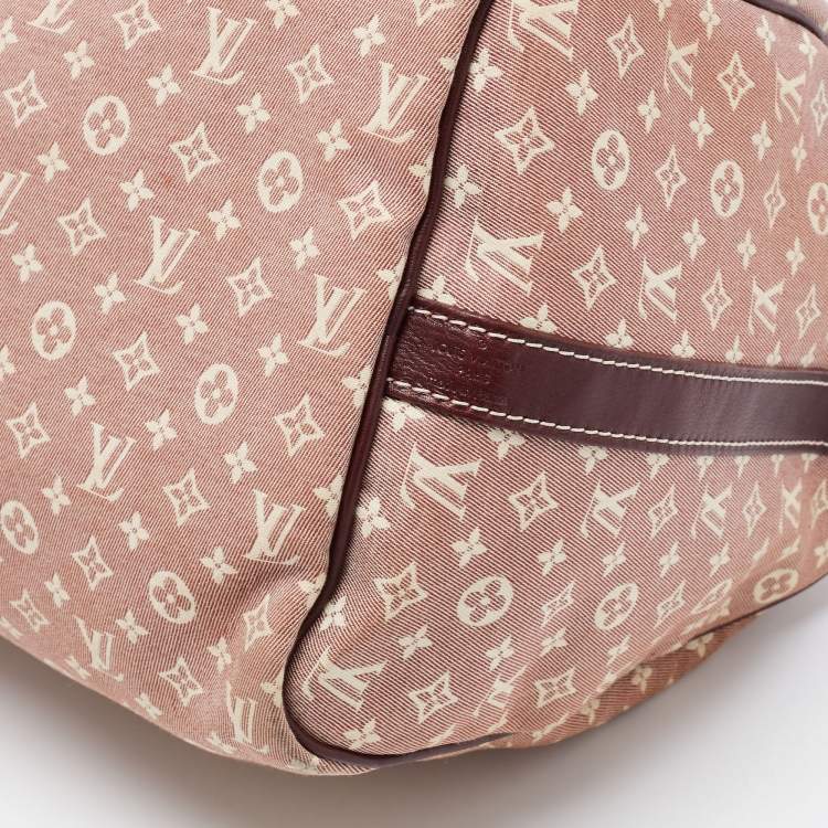Pre Owned Louis Vuitton Burgundy Monogram Mini Lin Canvas Speedy 30 Bag